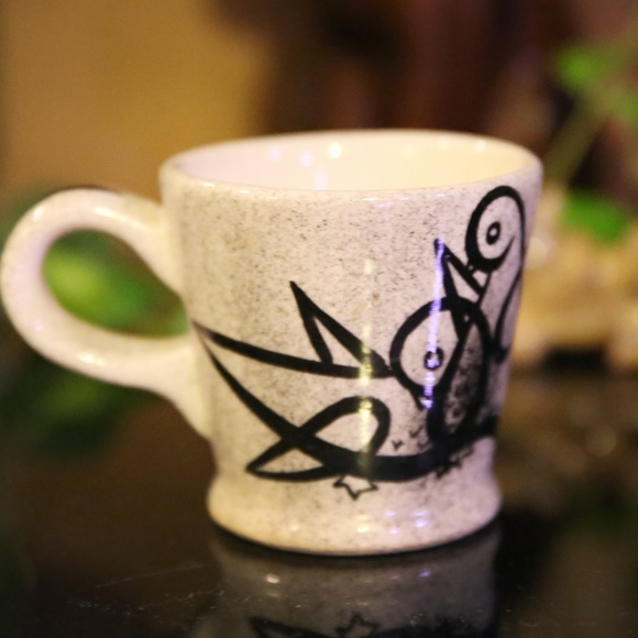 Century House Coffee Cup Mug Dated 1954 Black and White Graphic Bird Design - Picture 10 of 14